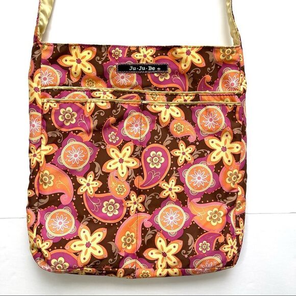 Ju-Ju-Be Pink/Orange/Brown Paisley Floral Lightweight Everyday Tote Bag - Picture 6 of 11